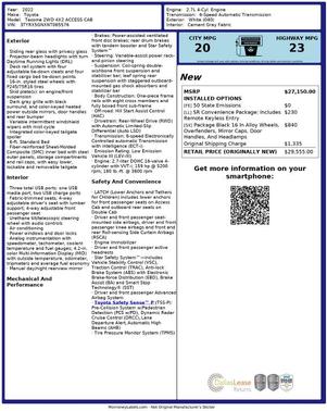 2022 Toyota Tacoma SR