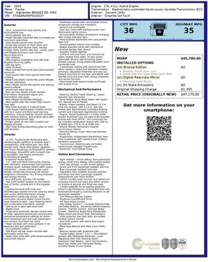 2023 Toyota Highlander Hybrid Bronze Edition