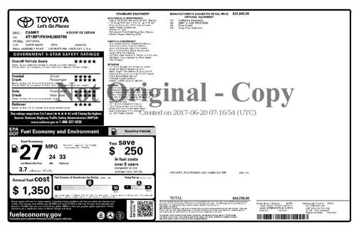 2017 Toyota Camry SE