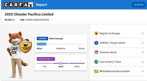 2020 Chrysler Pacifica Limited