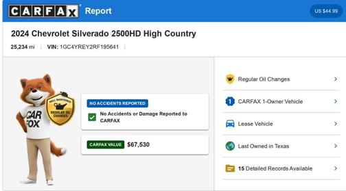 White 2024 Chevrolet Silverado 2500 High Country