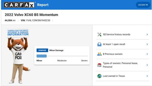 2022 Volvo XC60 B5 Momentum