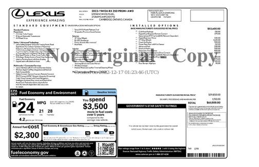 2023 Lexus RX 350 Premium