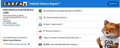 2020 Lincoln Aviator Black Label AWD