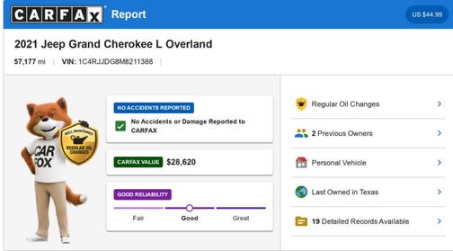 White 2021 Jeep Grand Cherokee L Overland