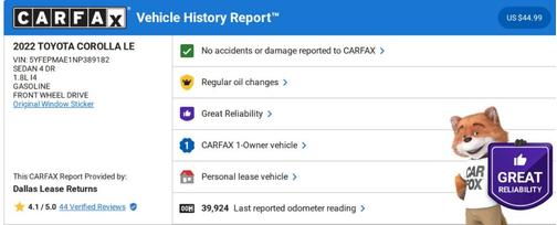 2022 Toyota Corolla LE