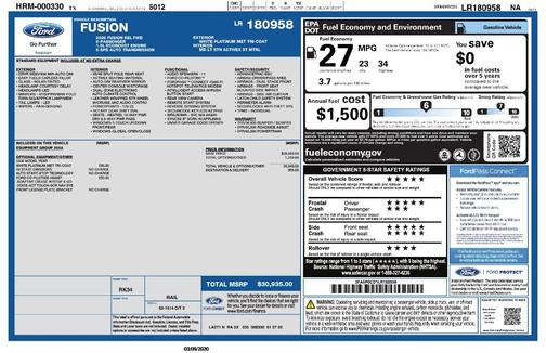 2020 Ford Fusion SEL