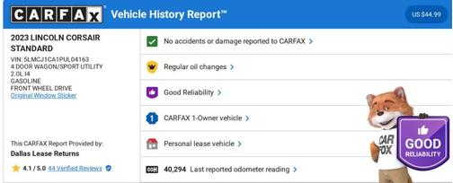 2023 Lincoln Corsair Standard
