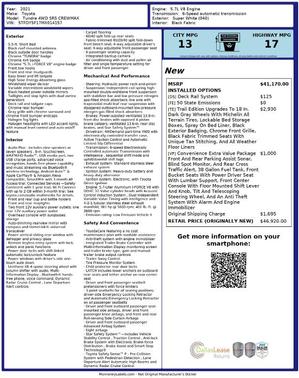 White 2021 Toyota Tundra SR5