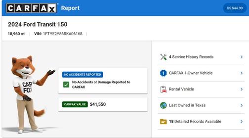 White 2024 Ford Transit-150