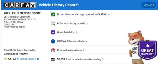 2021 Lexus NX 300 F Sport