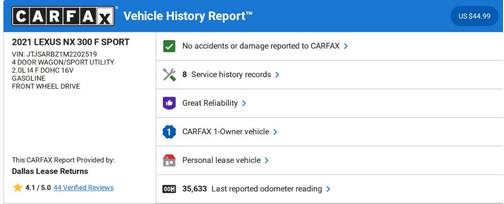 2021 Lexus NX 300 F Sport