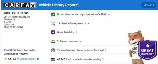 2020 Lexus LS 500 Base