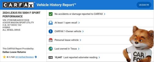 2024 Lexus RX 500h F SPORT PERFORMANCE