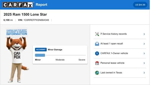 2025 RAM 1500 Lone Star