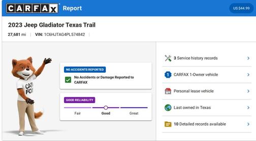 Black 2023 Jeep Gladiator Texas Trail