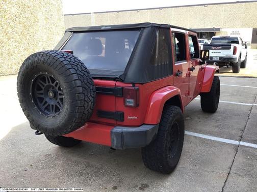 Red 2017 Jeep Wrangler Unlimited Sahara