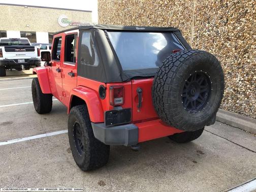 Red 2017 Jeep Wrangler Unlimited Sahara