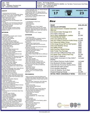 2020 Jeep Gladiator Overland