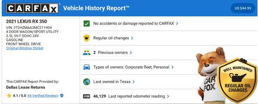 2021 Lexus RX 350 Base