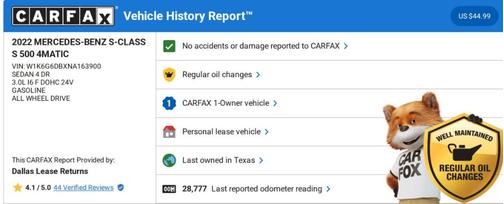 2022 Mercedes-Benz S-Class S 500 4MATIC