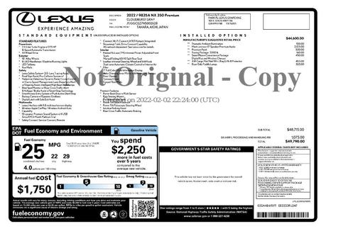 2022 Lexus NX 350 Premium