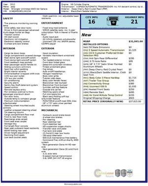 2012 Jeep Wrangler Unlimited Sahara