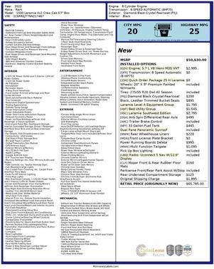 Black 2022 RAM 1500 Laramie