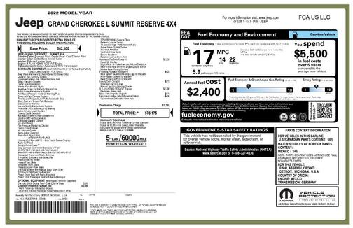 2022 Jeep Grand Cherokee L Summit