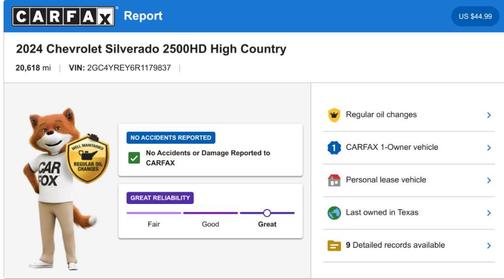 Black 2024 Chevrolet Silverado 2500 High Country