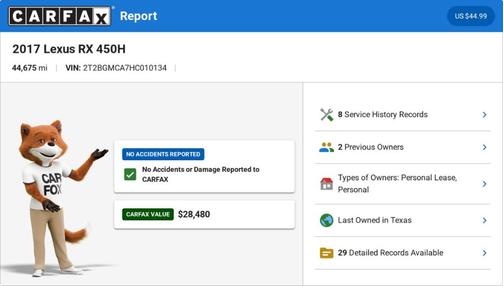Atomic Silver 2017 Lexus RX 450h