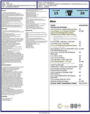 White 2015 Chevrolet Silverado 1500 LT