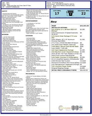 Silver 2021 RAM 1500 Lone Star