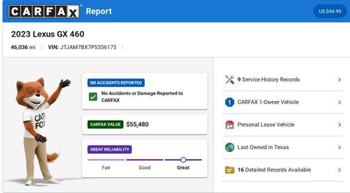 White 2023 Lexus GX 460 Base