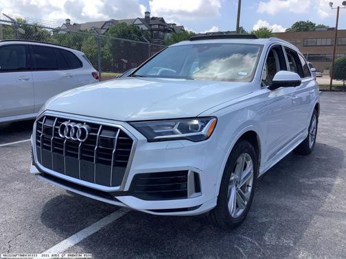 Glacier White Metallic 2021 Audi Q7 55 Premium Plus