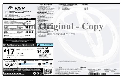 2021 Toyota 4Runner Limited