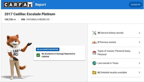2017 Cadillac Escalade Platinum