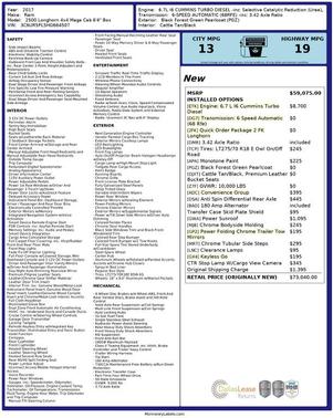 2017 RAM 2500 Longhorn