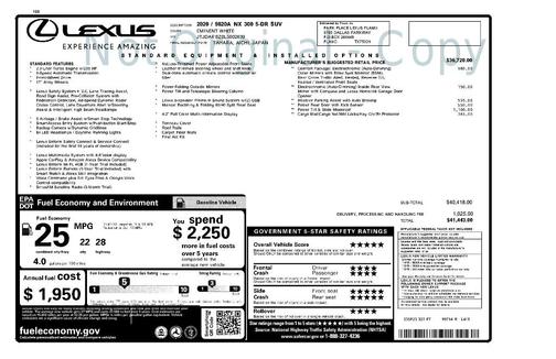 2020 Lexus NX 300 Base