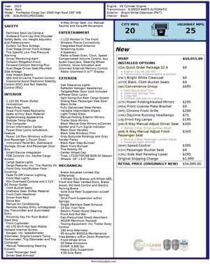 2023 RAM ProMaster 2500 High Roof