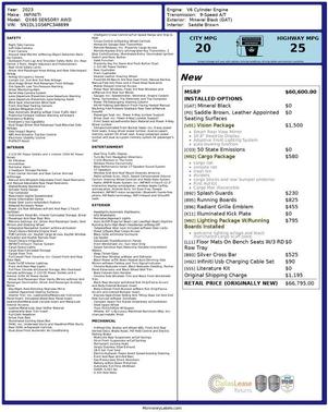 2023 INFINITI QX60 SENSORY