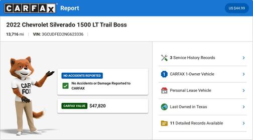 Blue 2022 Chevrolet Silverado 1500 LT Trail Boss