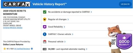 2020 Volvo XC90 T5 Momentum 7 Passenger