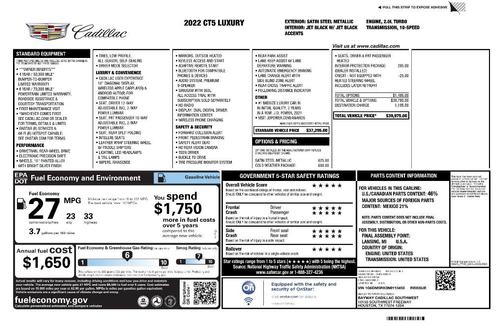 2022 Cadillac CT5 Luxury RWD