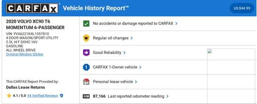 2020 Volvo XC90 T6 Momentum 6 Passenger