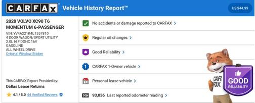 2020 Volvo XC90 T6 Momentum 6 Passenger