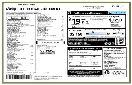 Silver 2020 Jeep Gladiator Rubicon