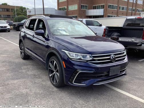 Atlantic Blue 2022 Volkswagen Tiguan 2.0T SEL R-Line