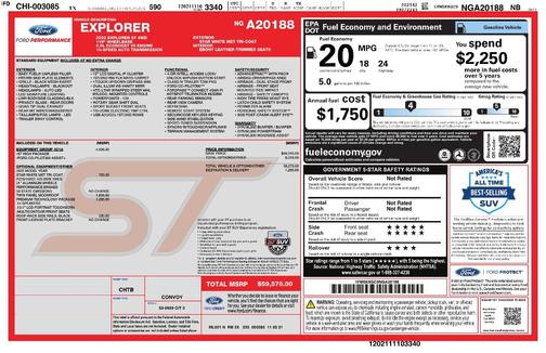 White 2022 Ford Explorer ST