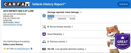 2019 INFINITI Q50 3.0t LUXE